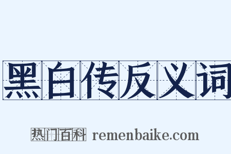 黑白传反义词是什么意思的图片